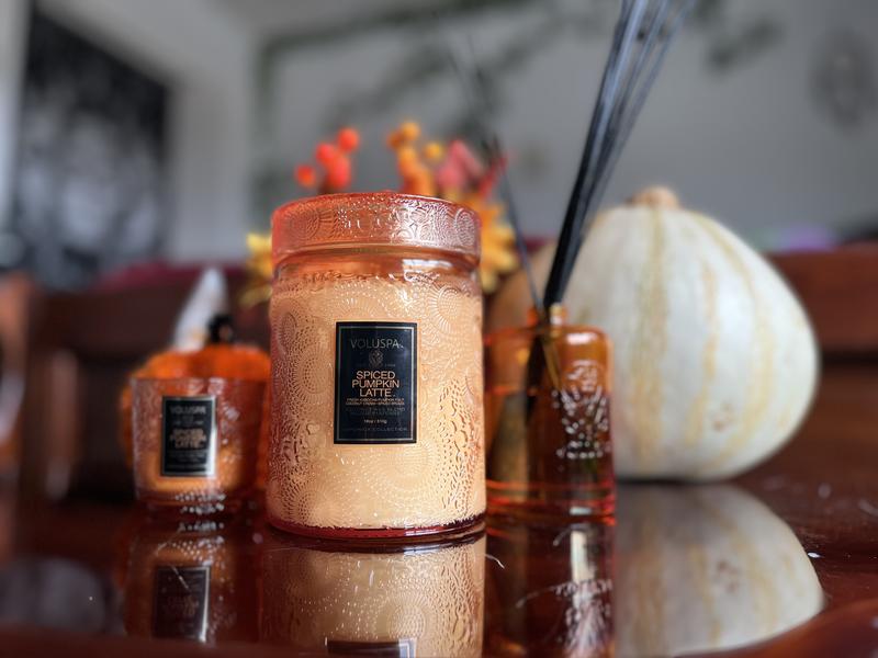 Spiced Pumpkin Latte Glass Candle - VOLUSPA | Sephora