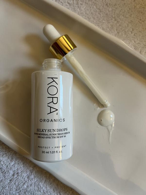 Silky Sun Drops Organic Sunscreen Serum with SPF 30 for Skin