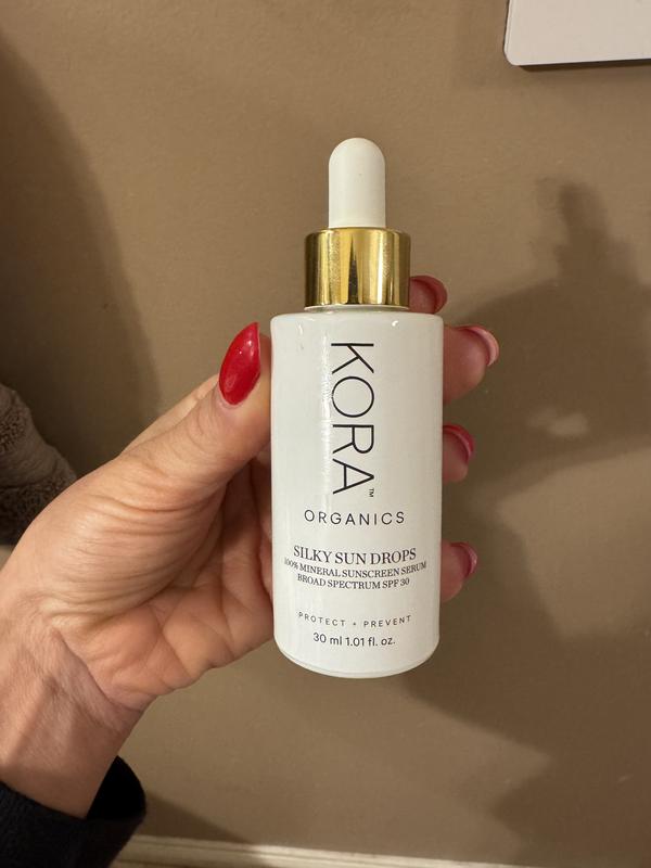 Silky Sun Drops Organic Sunscreen Serum with SPF 30 for Skin