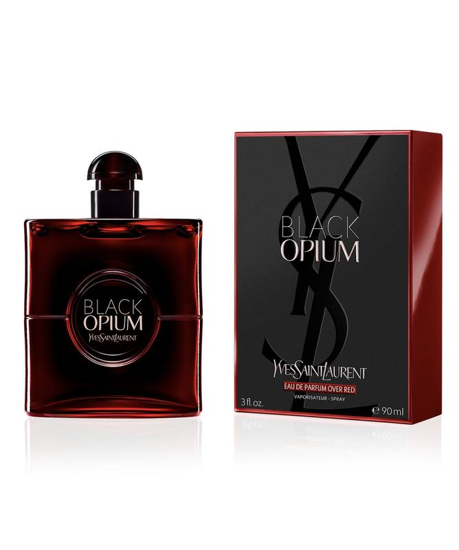 Black Opium Eau de Parfum Over Red with Cherry & Coffee - Yves