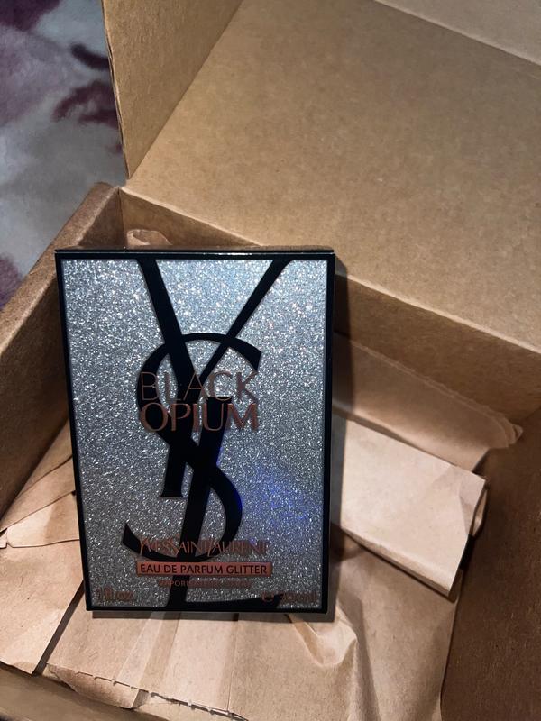 Black Opium Eau de Parfum Glitter Travel Spray with Marshmallow