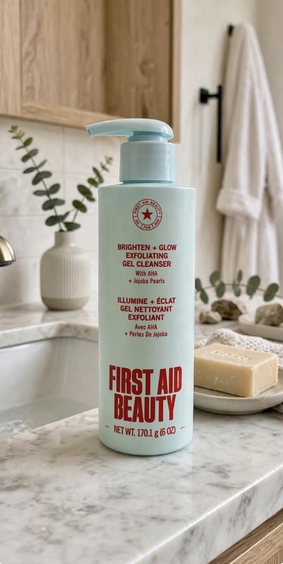 Brighten + Glow Gentle Exfoliating Gel Cleanser with Jojoba Pearls