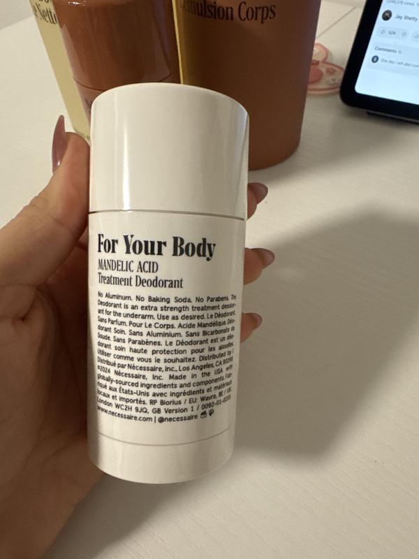 Fragrance-Free Deodorant - Aluminum-Free Extra-Strength Mandelic