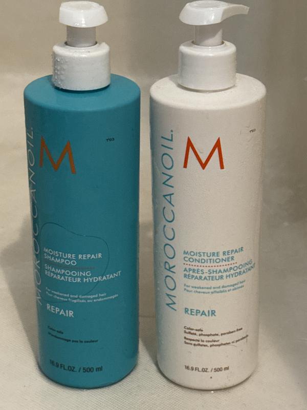 Moisture Repair Shampoo & Conditioner Half-Liter Set - Moroccanoil