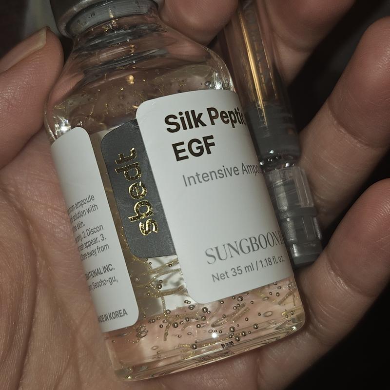 Silk Peptide EGF Intensive Ampoule with 13 Peptides & 24K Gold for Firming & Radiance