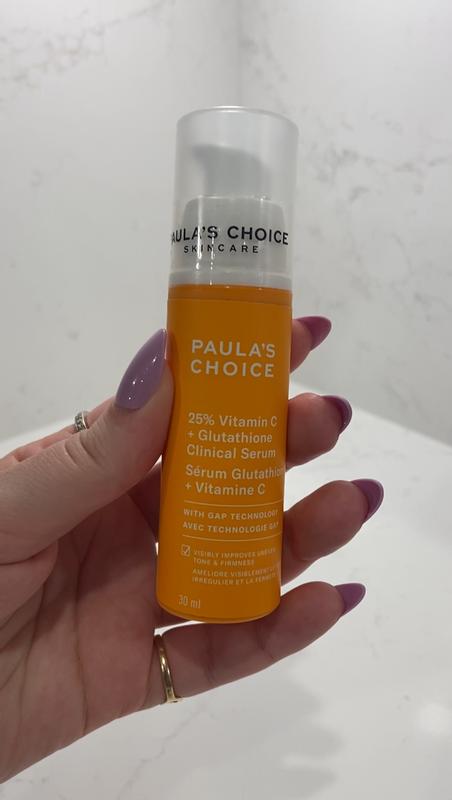 25% Vitamin C + Glutathione Clinical Serum for Brightening and  Discoloration - Paula's Choice | Seph