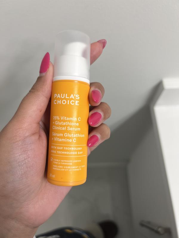 Vitamine C  25 % + Srum clinique glutathion pour un effet claircissant  qui lutte contre la dcolo