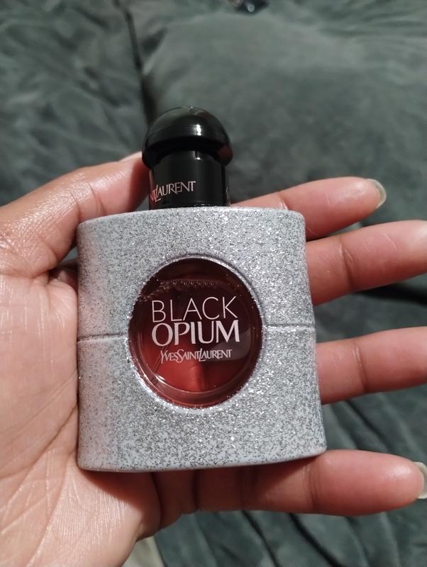 Black Opium Eau de Parfum Glitter Travel Spray with Marshmallow