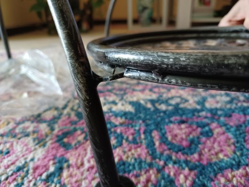 Shelf unable to lay flat due to crooked piece