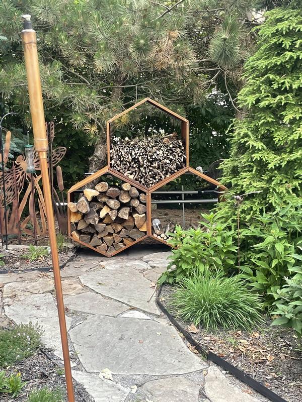 Hexagon discount firewood holder