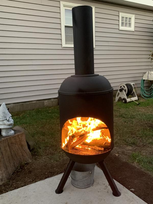 Sunnydaze Wood-Burning Chiminea in Black | Bed Bath & Beyond