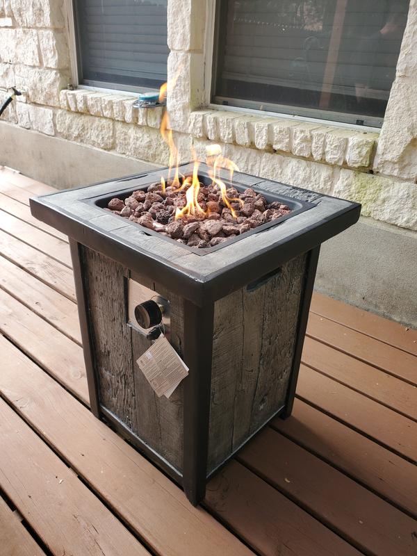 Sunnydaze Decor 29-in W 40000-BTU Brown Concrete Propane Gas Fire