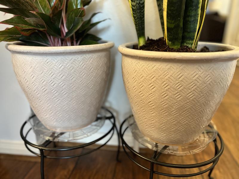 Planters up close. Both are white