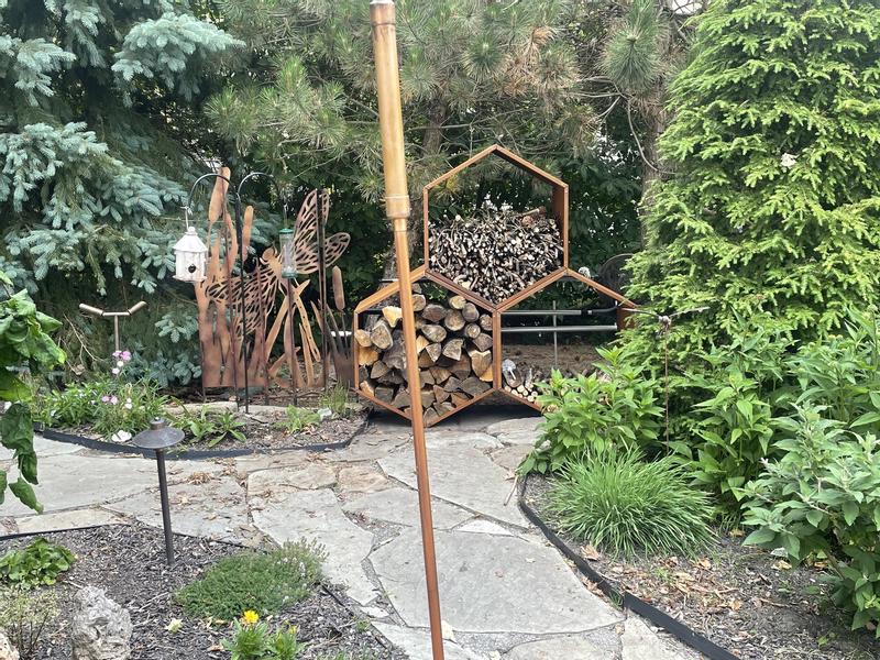 Honeycomb firewood online rack