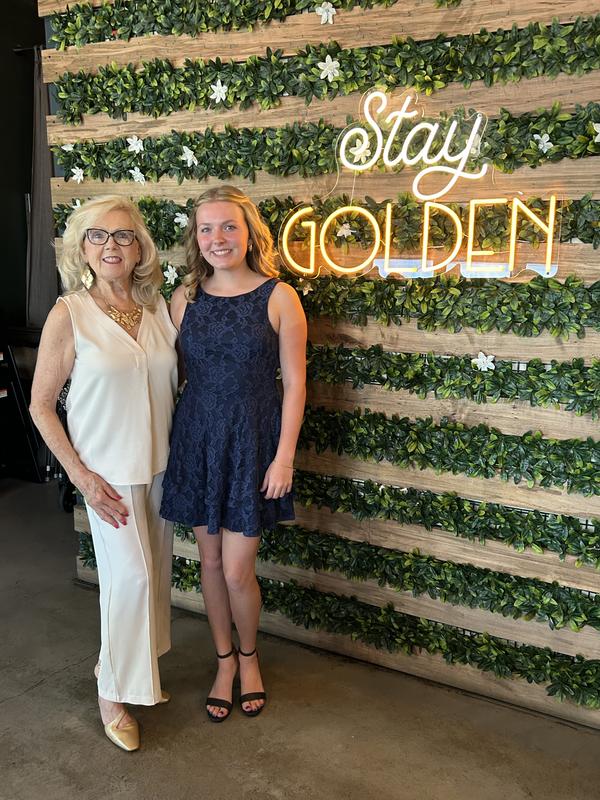 With my granddaughter