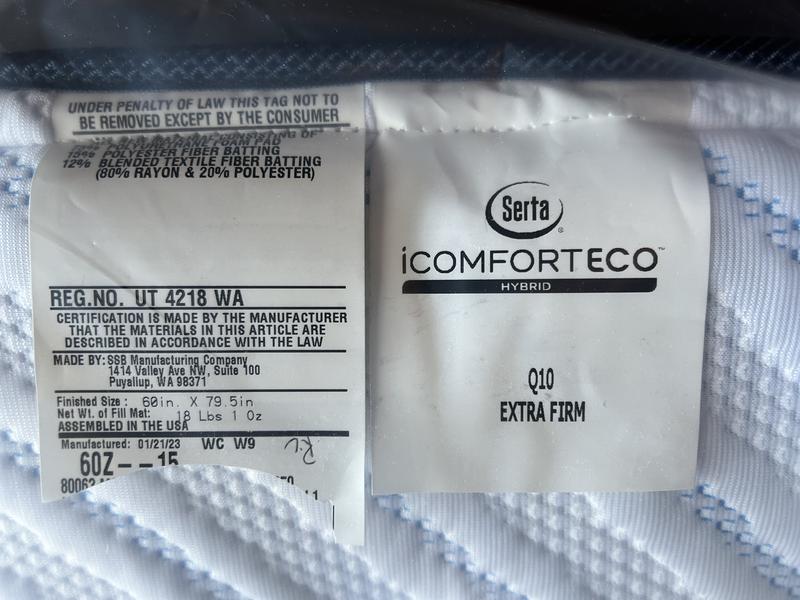 My new CONFORT MATTRESS SERTA