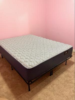 Used a bed frame rather than a box spring; works great!