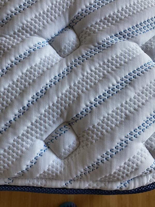 Closeup of quilted top