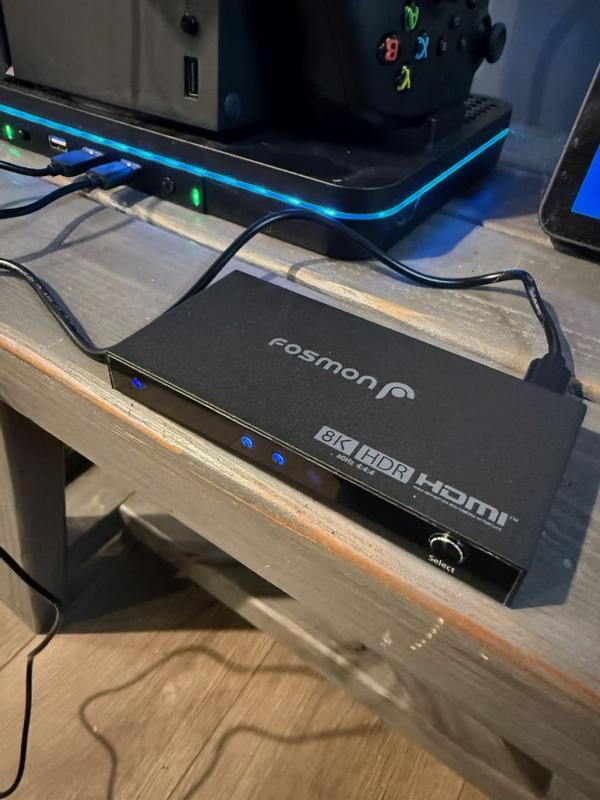 HDMI 2.1 8K 60Hz Switch 4K 144Hz Switch 3 Ingangen 1 Uitgang, 48Gbps HDMI Switch UHD HDR 3D Compatibel met PS5/Switch/Xbox/HDTV/Monitor