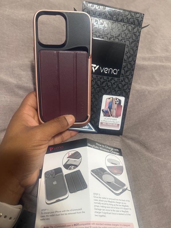 vCommuteX iPhone 16 Pro Max MagSafe Compatible Black Leather