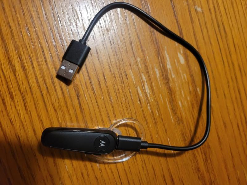 Headset with charging cord