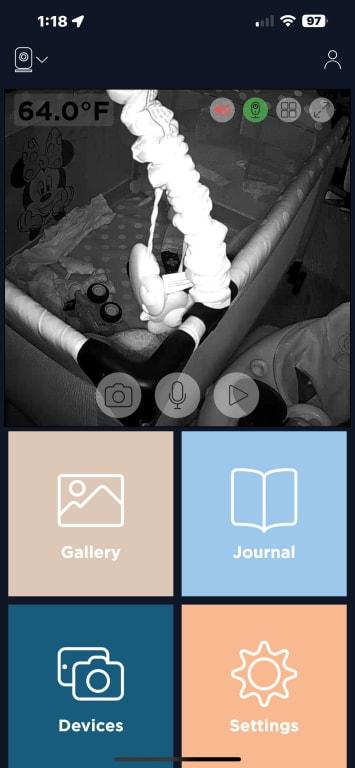 View from camera from the app.
