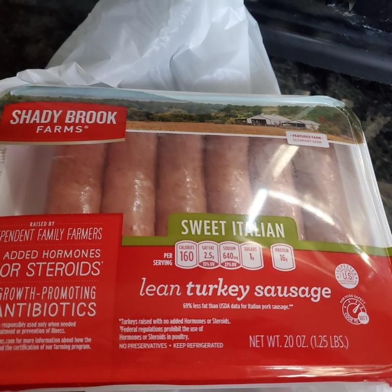 Shady Brook Farms Sweet Italian Lean Turkey Sausage, 6 count, 20 oz