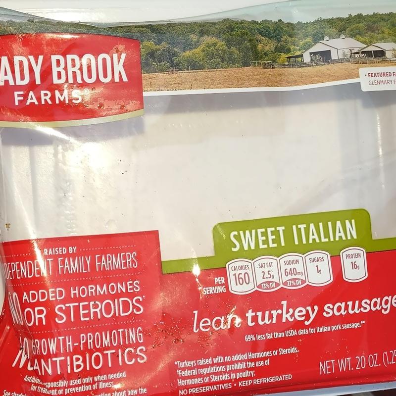 Shady Brook Farms Sweet Italian Lean Turkey Sausage, 6 count, 20 oz