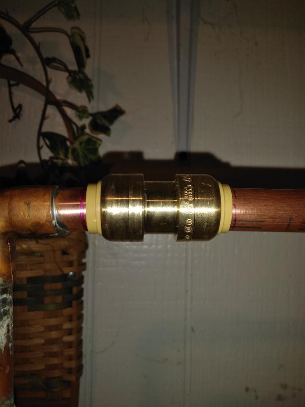 existing pipe on the left