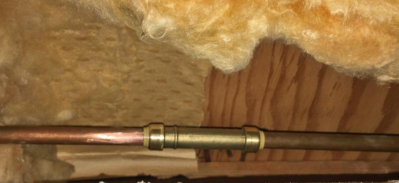 The SharkBite slip coupling solution.