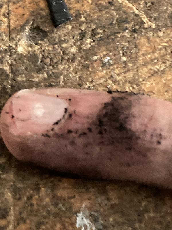 Rubber from the inside of the Sharkbite connector.