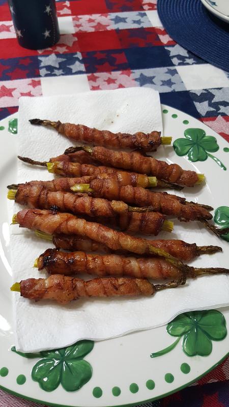 Bacon wrapped asparagus
