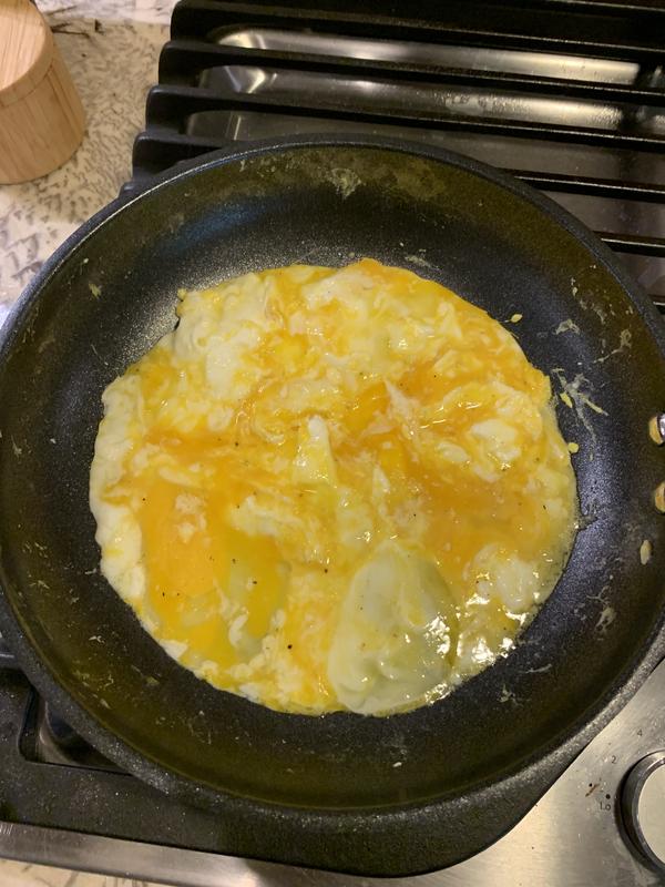 Eggs at the beginning.