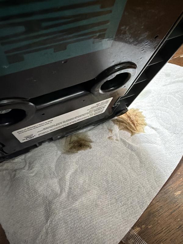 Fluid leaking from the bottom