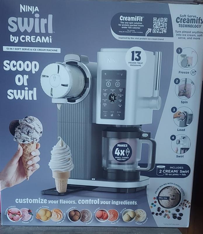 NINJA Swirl By CREAMi 16 oz. 13 in. 1 Soft Serve and Ice