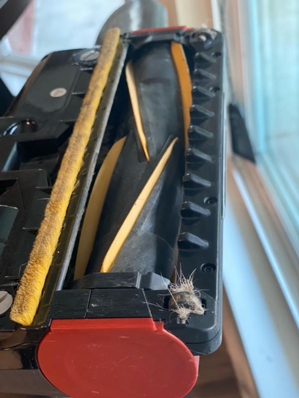 hair caught in wheel after two uses...