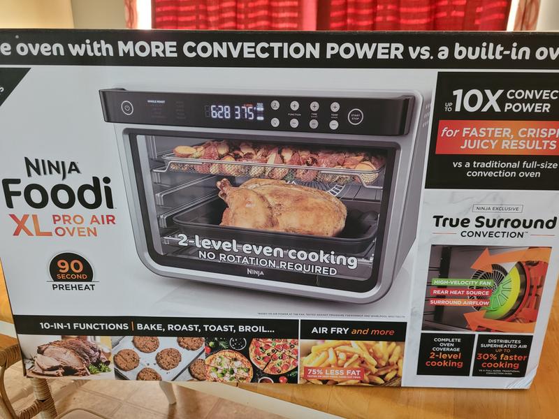 NINJA Foodi XL Pro 1800 W Stainless Steel Convection Oven with True  Surround Convection and Air Fryer DT201 - The Home Depot