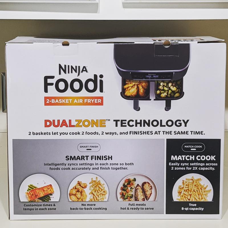 Ninja Foodi 8-qt 6-in-1 Dual Zone Air Fryer w/ Extra Racks & Skewers  (Cinnamon) 622356564380