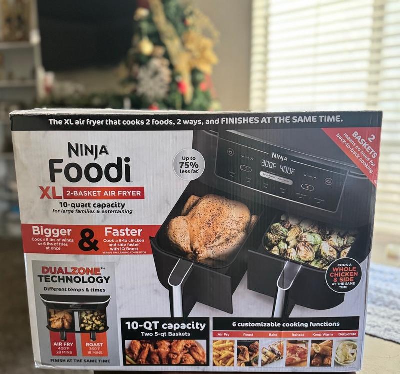Ninja DZ401 Foodie 6-in-1 XL 10 qt 2-Basket Air Fryer for Sale in