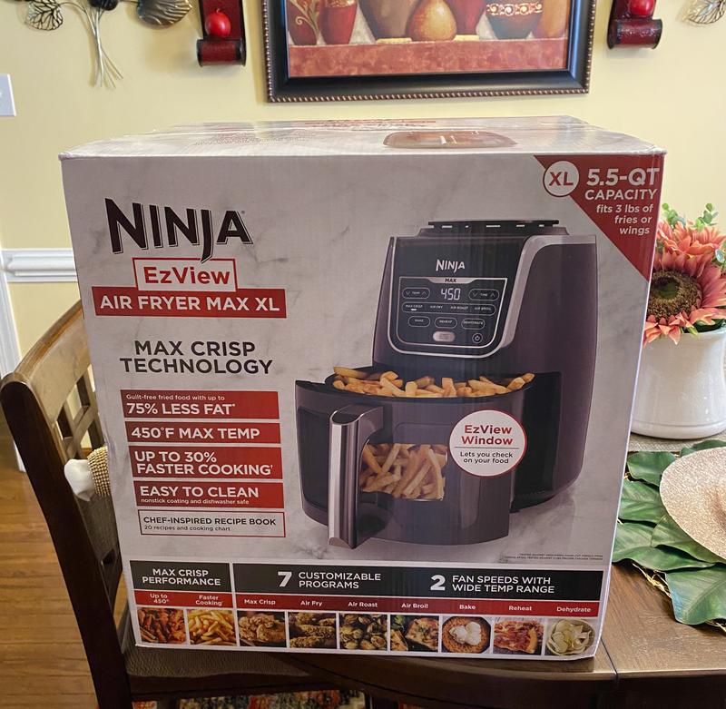 Ninja EZView 5.5-Quart 7-in-1 Air Fryer Max XL with Broil Rack - 20749850