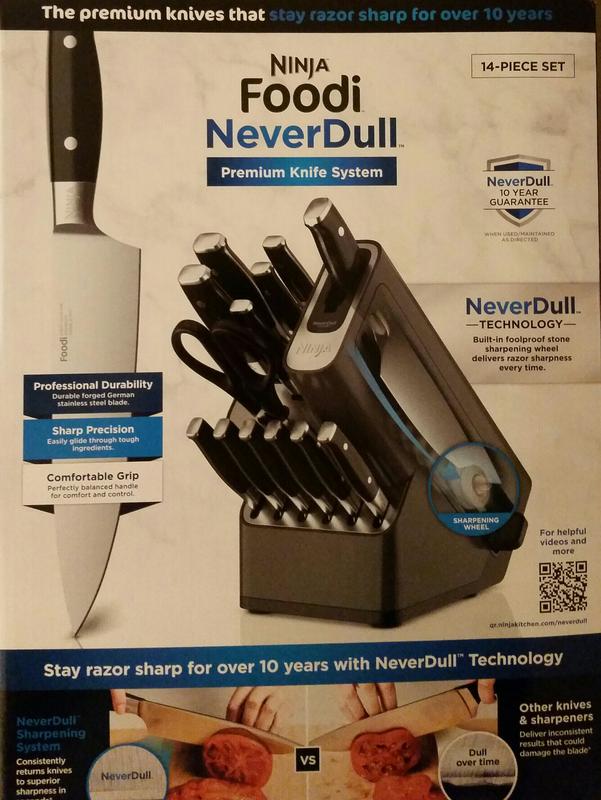 Ninja Foodi NeverDull Premium 10pc German Stainless Steel Knife System