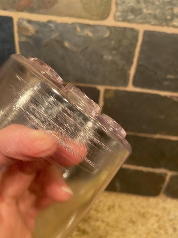 Shaved plastic inside containers