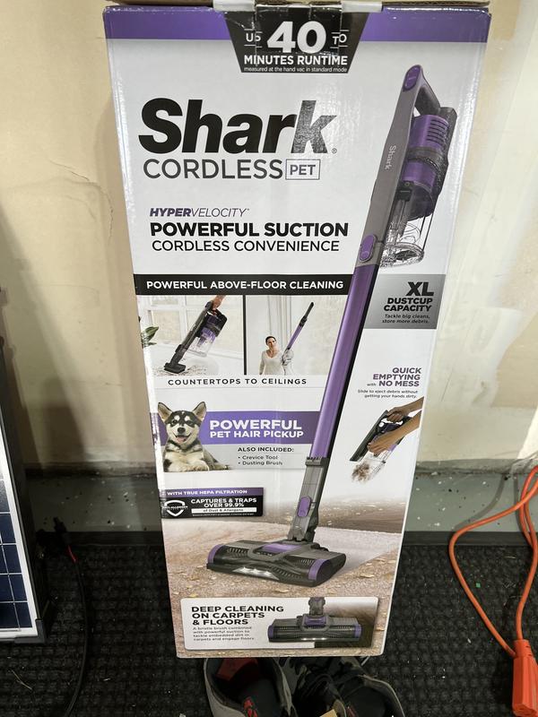 Shark Pet Bagless Cordless Stick Vacuum with XL Dust Cup, LED Headlights,  Removable Handheld, 40min Runtime, in Gray - IX141 IX141 - The Home Depot