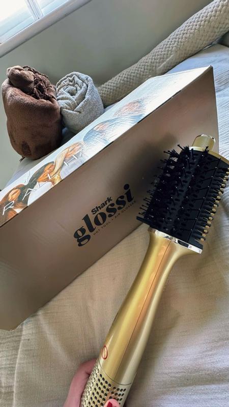 Customer photo for "I’m really impressed with the Shark Glossi Blow Dryer Brush! It dries and smooths my hair at the same time, making my routine much faster and easier. My hair looks shiny, smooth, and polished without feeling weighed down. It’s easy to use, comfortable to"