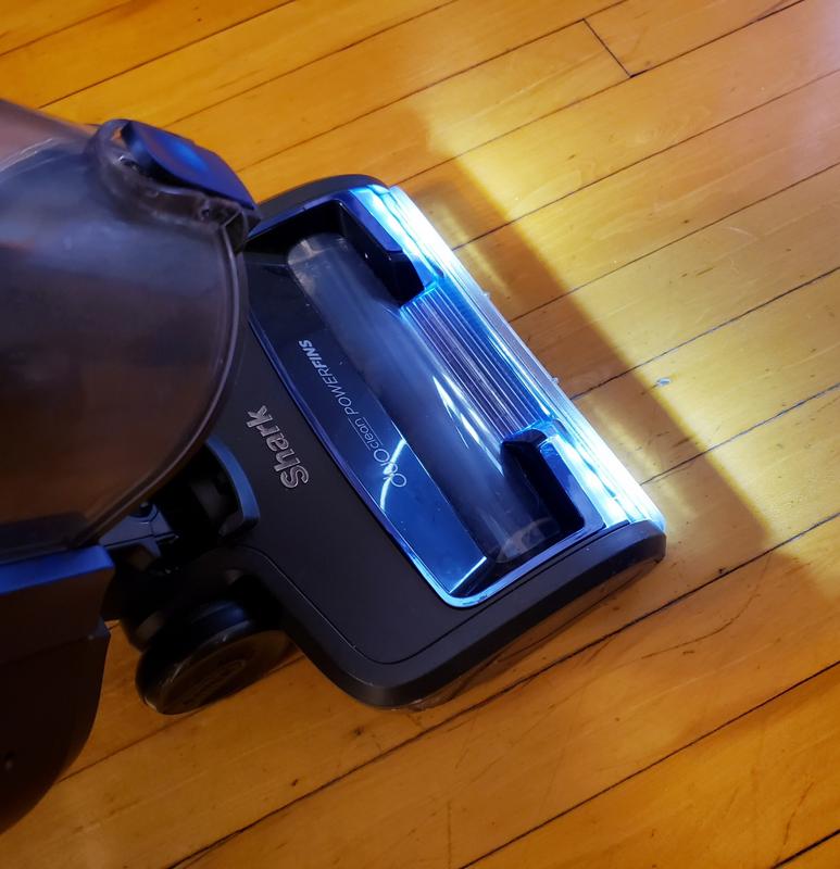 The LED lights to see dirt and debris