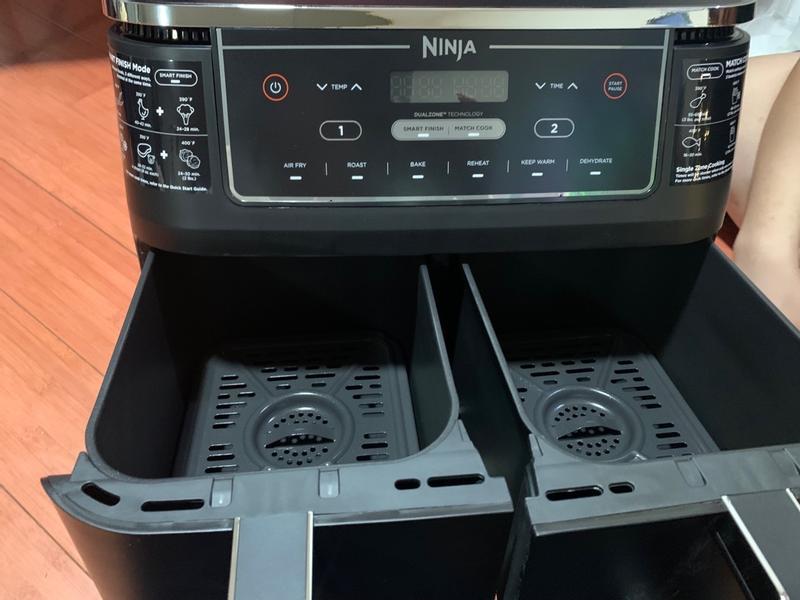 Ninja - Foodi 6-in-1 10-qt. XL 2-Basket Air Fryer with DualZone Technology  & Smart Cook System - Black 