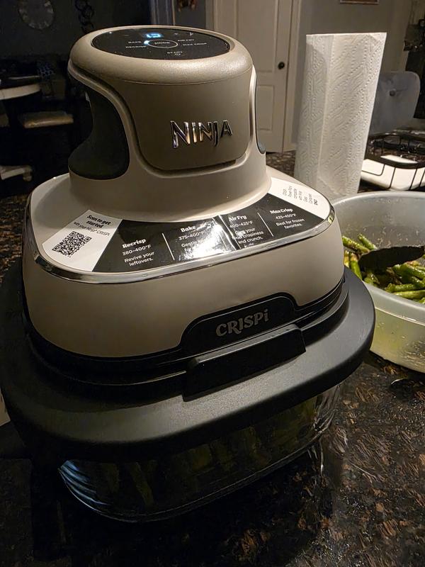 Ninja Crispi 4-in-1 Portable Glass Air Fryer in Stone