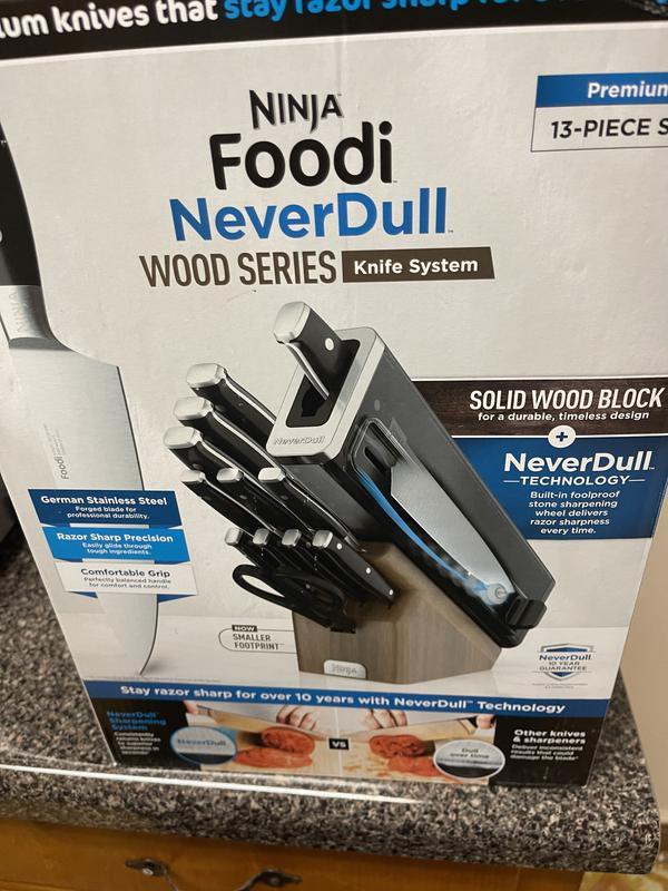 Ninja Foodi NeverDull Premium 13-Piece Wood Series Knife System