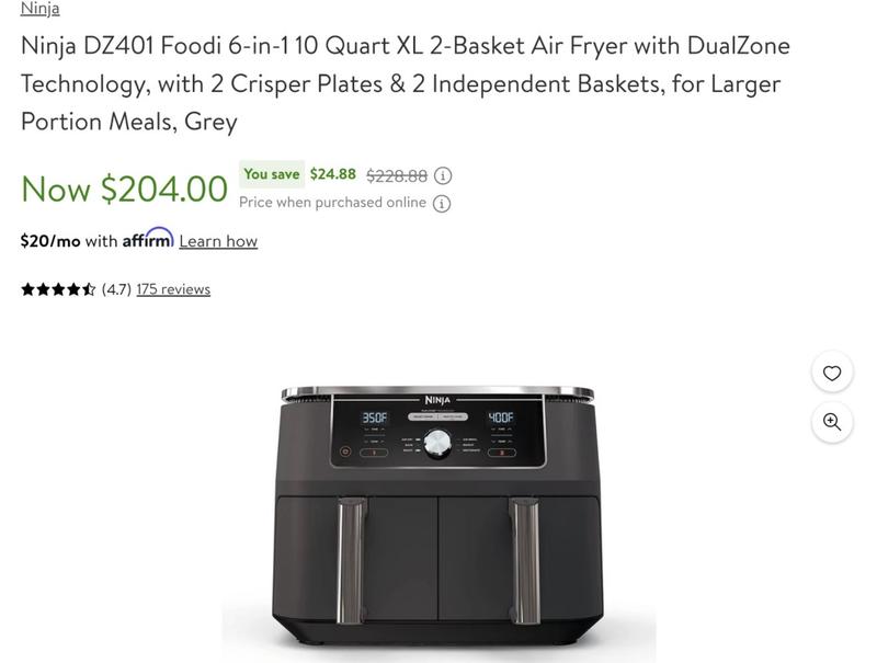 Love my Ninja® Foodi® 6-in-1 10-qt. XL 2-Basket Air Fryer with DualZone