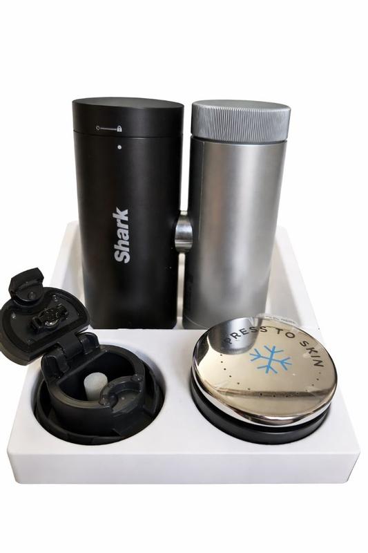 ChillPill™ 3-in-1 Latte Portable Fan | Misting and Cooling